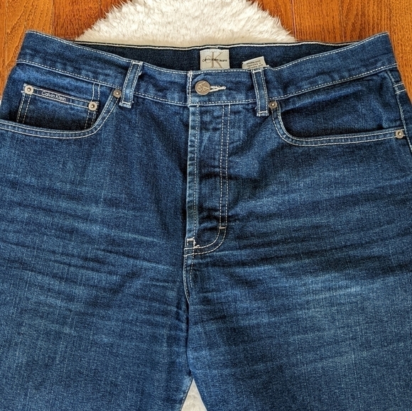 VINTAGE Calvin Klein 90s y2k boyfriend jean baggy denim women's 11 32 - Picture 2 of 14